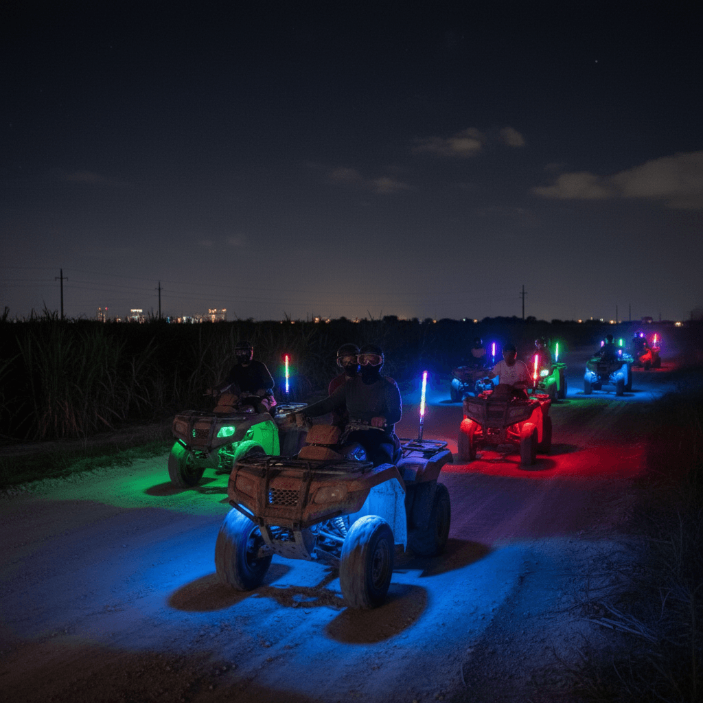 Night glow ATV tour