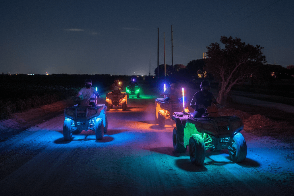 Night glow trail